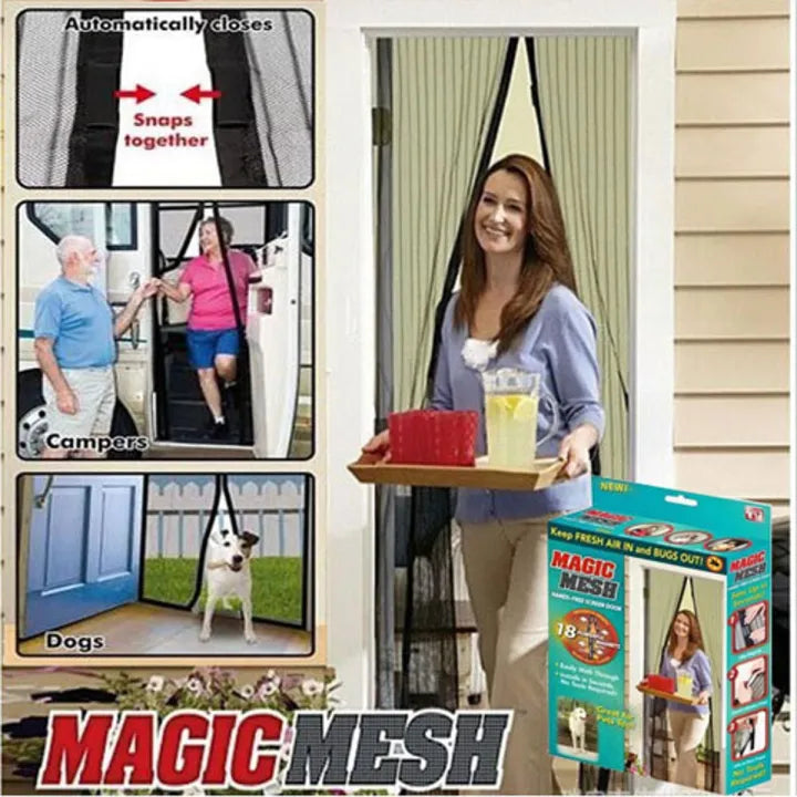 Magic Mesh Hands-Free Single Screen Door 19.5 x 83