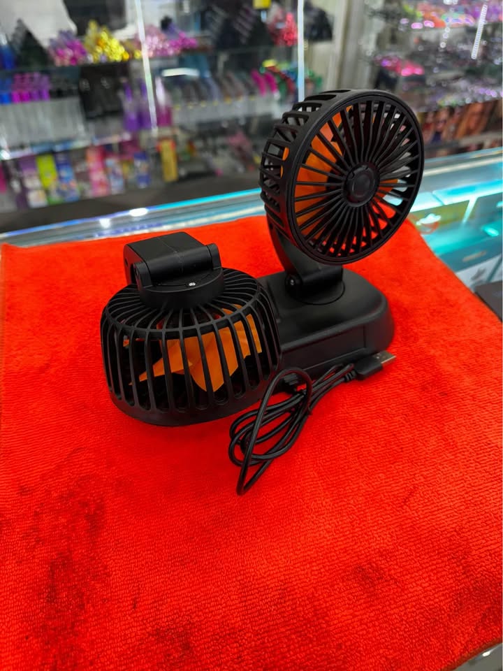 360° Rotatable Dual Heads fan for Cars
