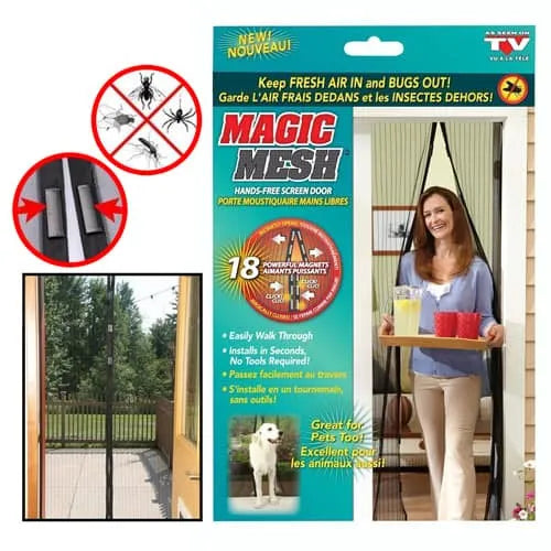 Magic Mesh Hands-Free Single Screen Door 19.5 x 83