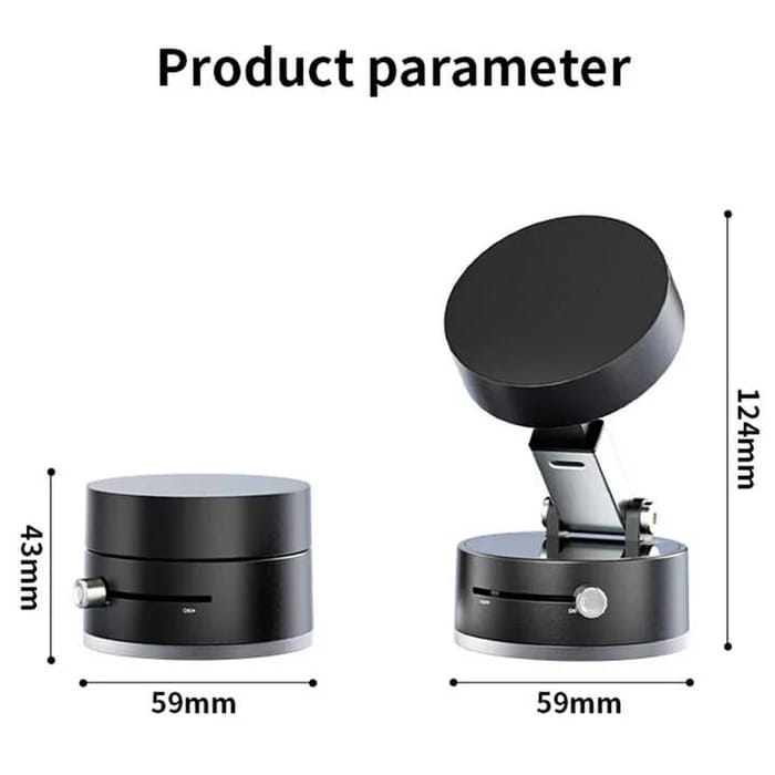 Portable Magnetic Car Phone Holder – Strong Sticky Mount with Vacuum Suction Cup